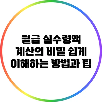 월급 실수령액 계산의 비밀: 쉽게 이해하는 방법과 팁