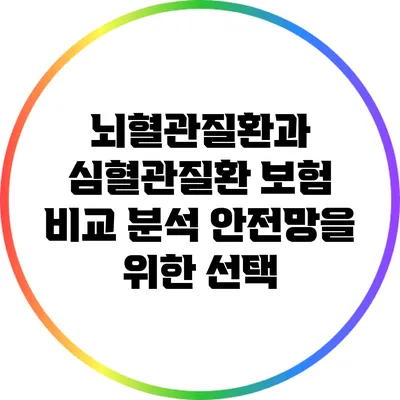 뇌혈관질환과 심혈관질환 보험 비교 분석: 안전망을 위한 선택