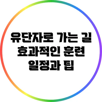 유단자로 가는 길: 효과적인 훈련 일정과 팁