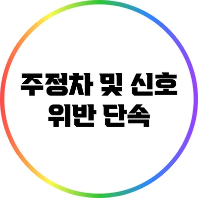 주정차 및 신호 위반 단속