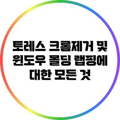 토레스 크롬제거 및 윈도우 몰딩 랩핑에 대한 모든 것
