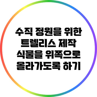 수직 정원을 위한 트렐리스 제작: 식물을 위쪽으로 올라가도록 하기