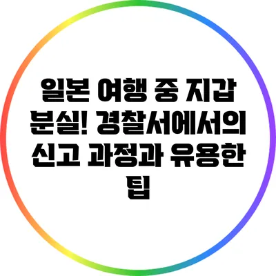 일본 여행 중 지갑 분실! 경찰서에서의 신고 과정과 유용한 팁