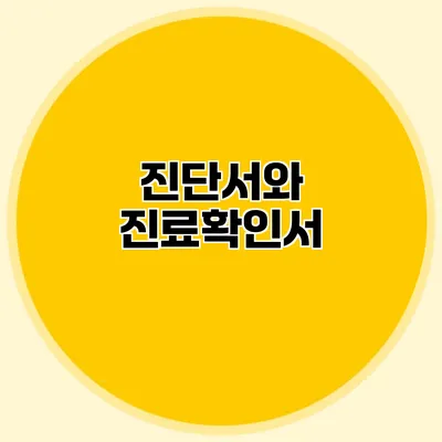 진단서와 진료확인서