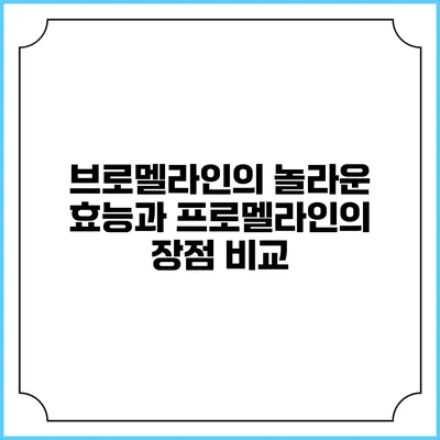 브로멜라인의 놀라운 효능과 프로멜라인의 장점 비교