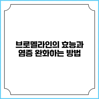브로멜라인의 효능과 염증 완화하는 방법