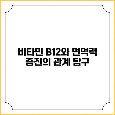 비타민 B12와 면역력 증진의 관계 탐구