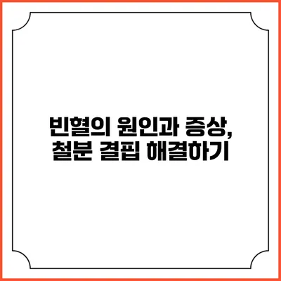 빈혈의 원인과 증상, 철분 결핍 해결하기