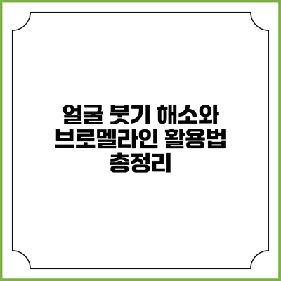 얼굴 붓기 해소와 브로멜라인 활용법 총정리