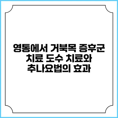영통에서 거북목 증후군 치료: 도수 치료와 추나요법의 효과