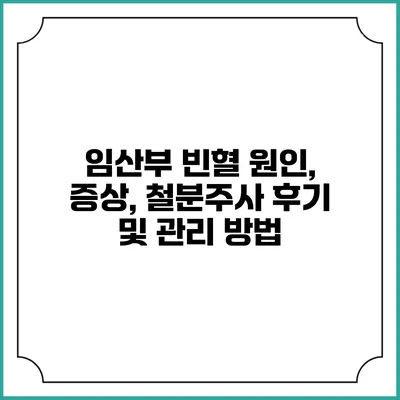 임산부 빈혈: 원인, 증상, 철분주사 후기 및 관리 방법