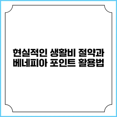 현실적인 생활비 절약과 베네피아 포인트 활용법