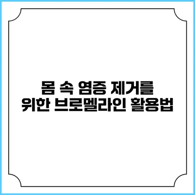 몸 속 염증 제거를 위한 브로멜라인 활용법