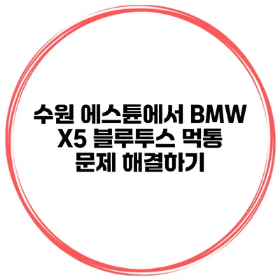 수원 에스튠에서 BMW X5 블루투스 먹통 문제 해결하기