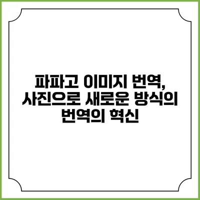 파파고 이미지 번역, 사진으로 새로운 방식의 번역의 혁신